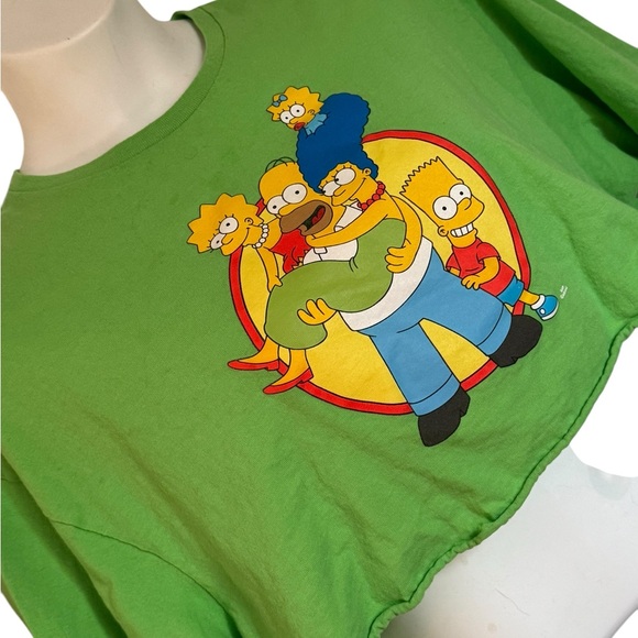 FOX The Simpson ladies green cutoff corp short sleeve T-shirt size XL - Picture 2 of 6